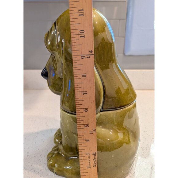 Vintage Basset Hound Dog Cookie Jar Glossy Ceramic Doranne of California 1950s - Picture 10 of 16